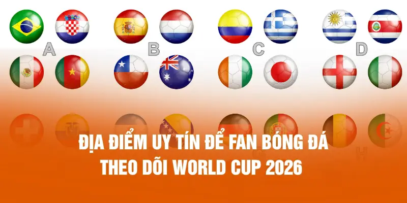 Địa điểm uy tín để fan bóng đá theo dõi World Cup 2026